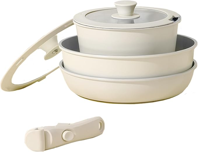 Kit Panelas CookWare Com Alças Removíveis + Kit 10 Potes Herméticos