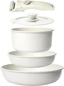 Kit Panelas CookWare Com Alças Removíveis + Kit 10 Potes Herméticos