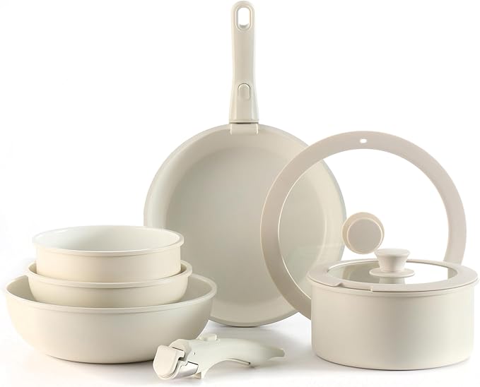 Kit Panelas CookWare Com Alças Removíveis + Kit 10 Potes Herméticos