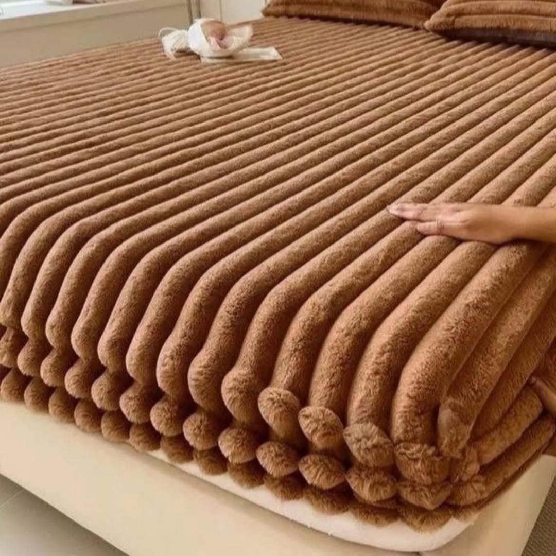 Lençol Ajustável de Pelúcia de Coelho Luxe - 80% OFF - Liquidação de Estoque