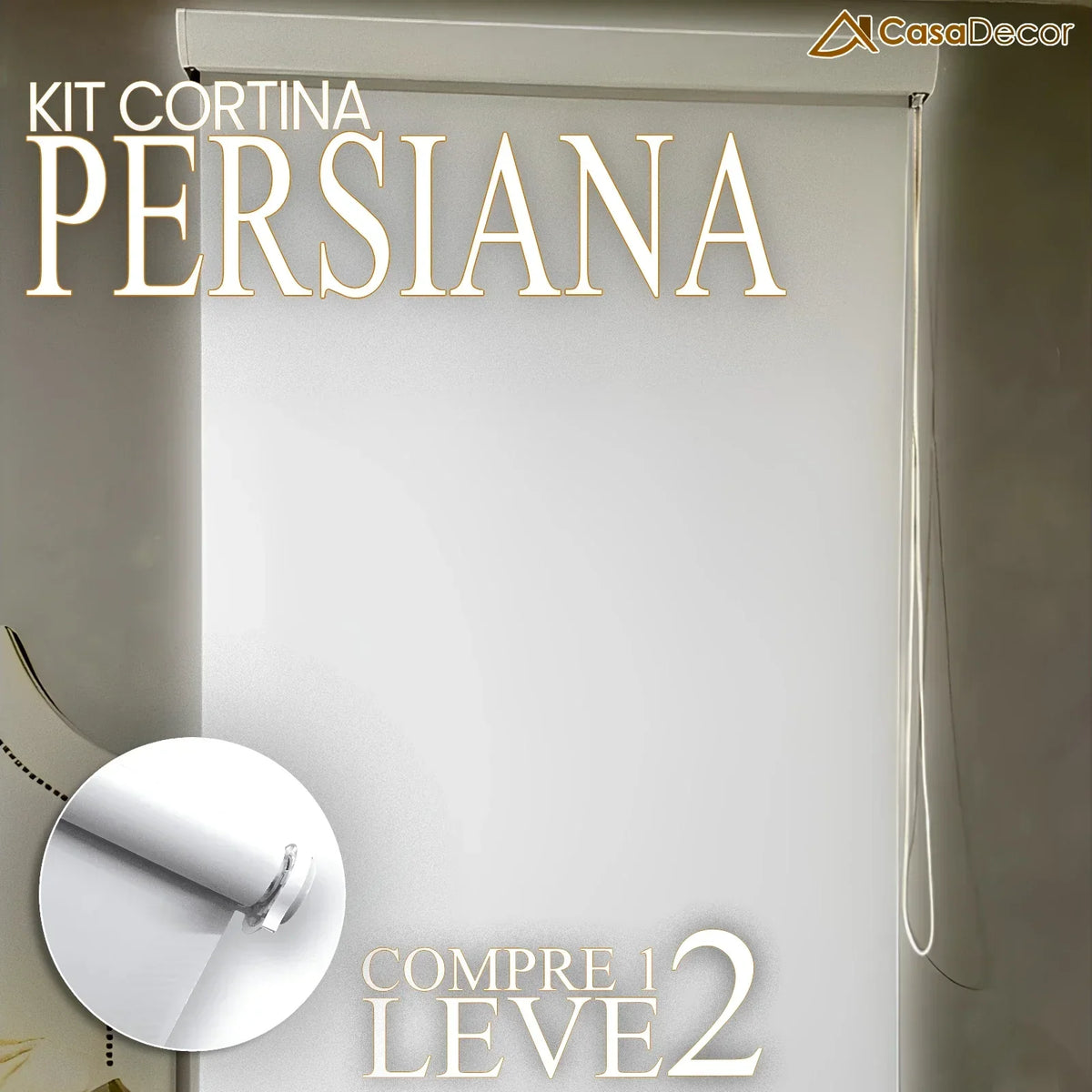 [Pague 1, Leve 2] Cortina Persiana com Controle Remoto