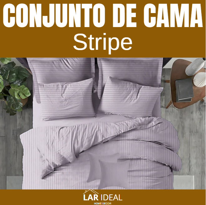 Conjunto de Cama de Seda - Stripe