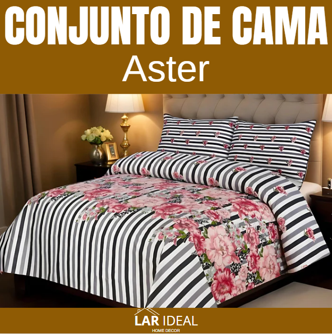 Conjunto de Cama de Seda - Aster